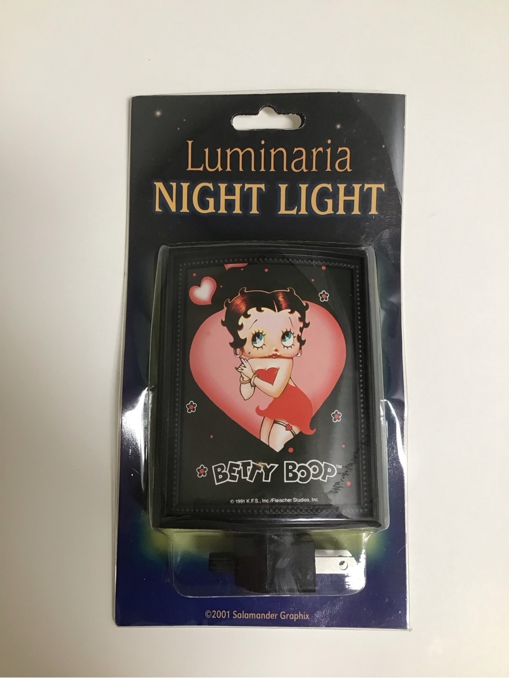 Betty Boop Red Dress Night Light Red Heart Garter Classic Vintage 2001 NEW - Picture 7 of 7